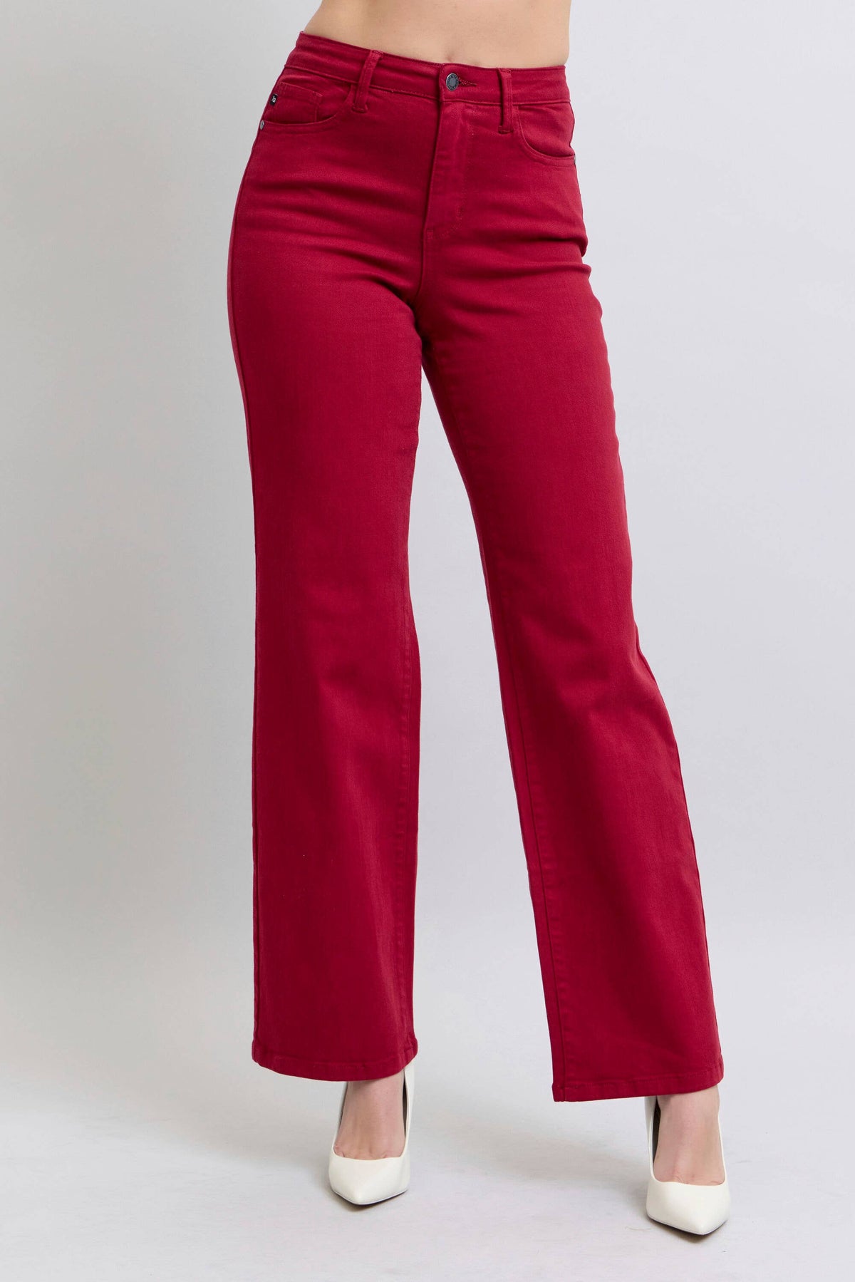 Heart Shaped Back Pockets High Waisted 90's Straight