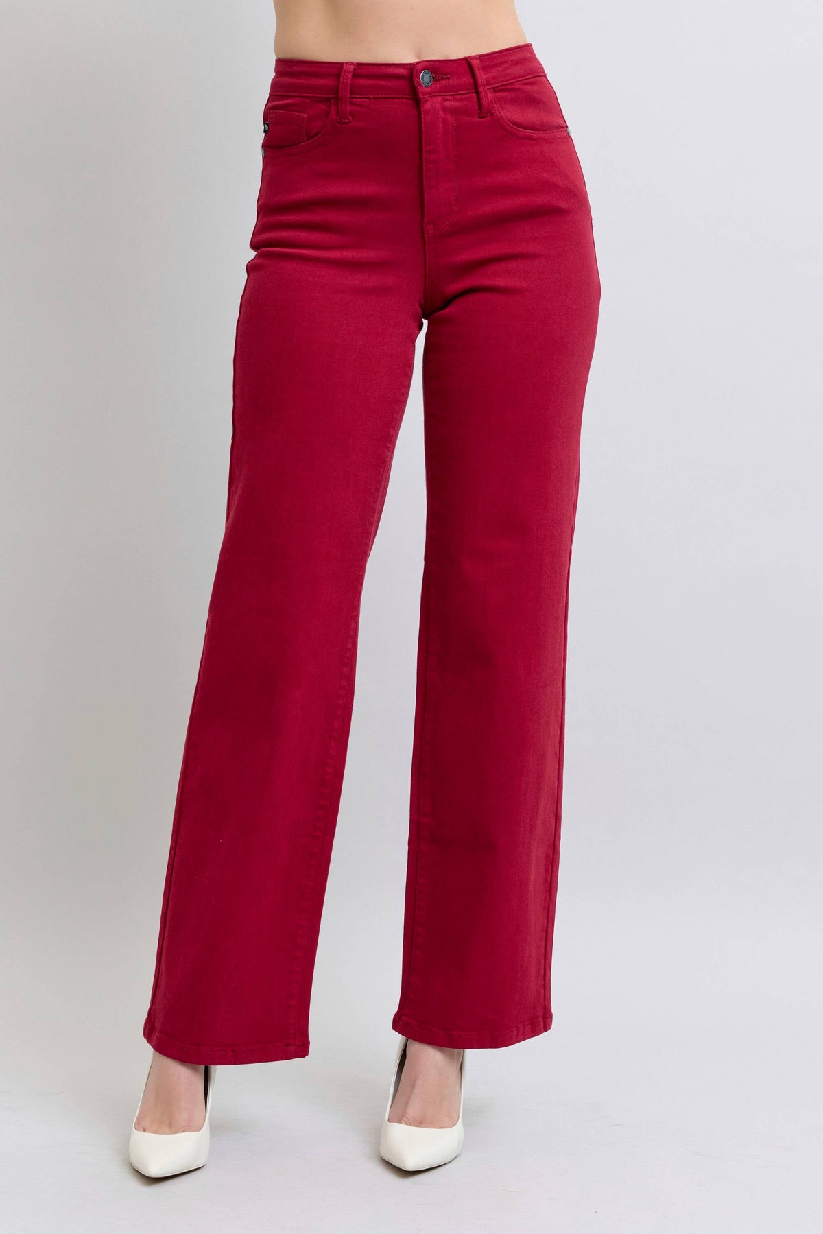 Heart Shaped Back Pockets High Waisted 90's Straight