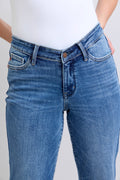 High Waisted V-Front WB Vintage Wash Straight Fit