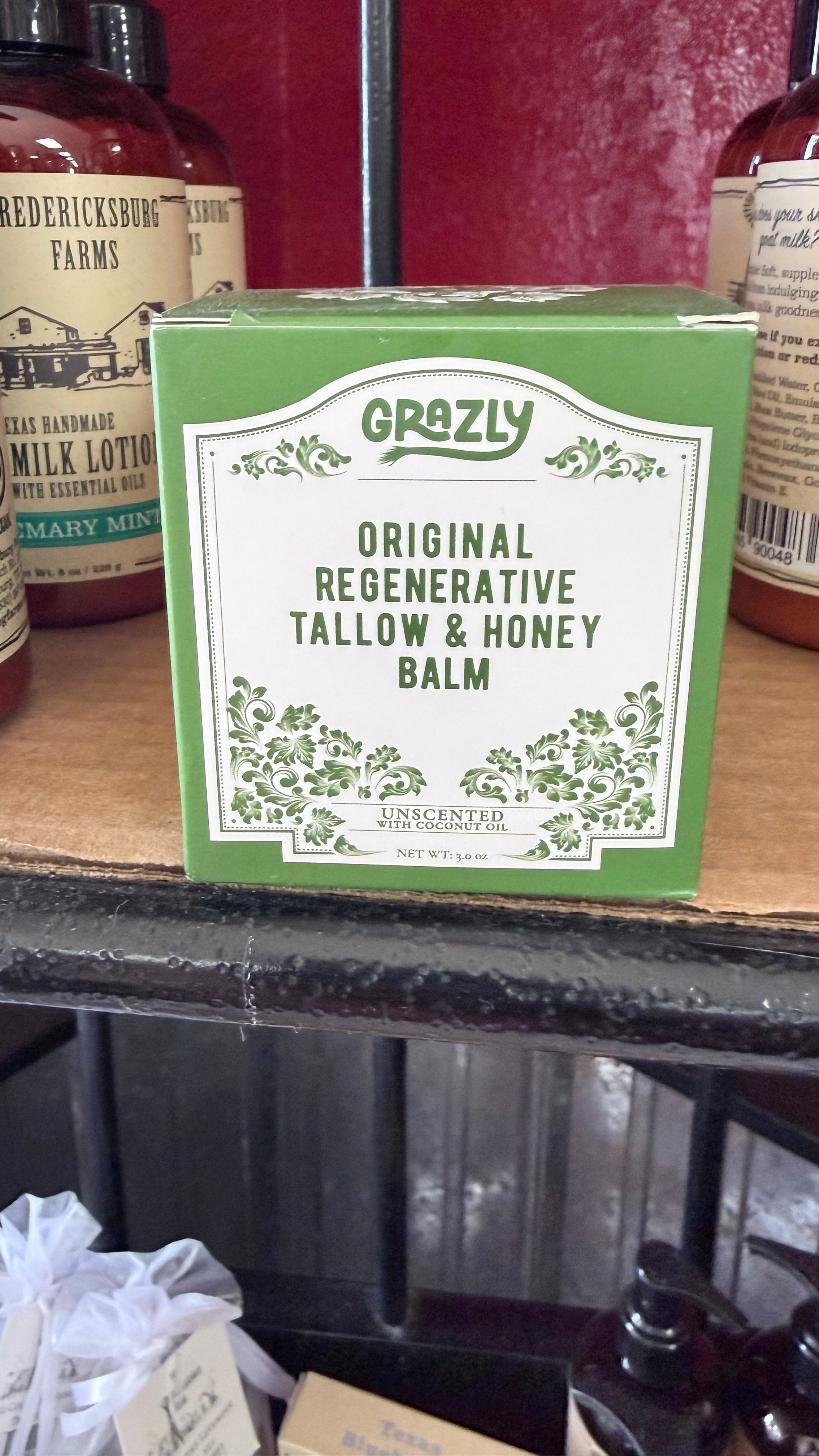 Grizzly original regenerative, tallow and honey balm in unscented