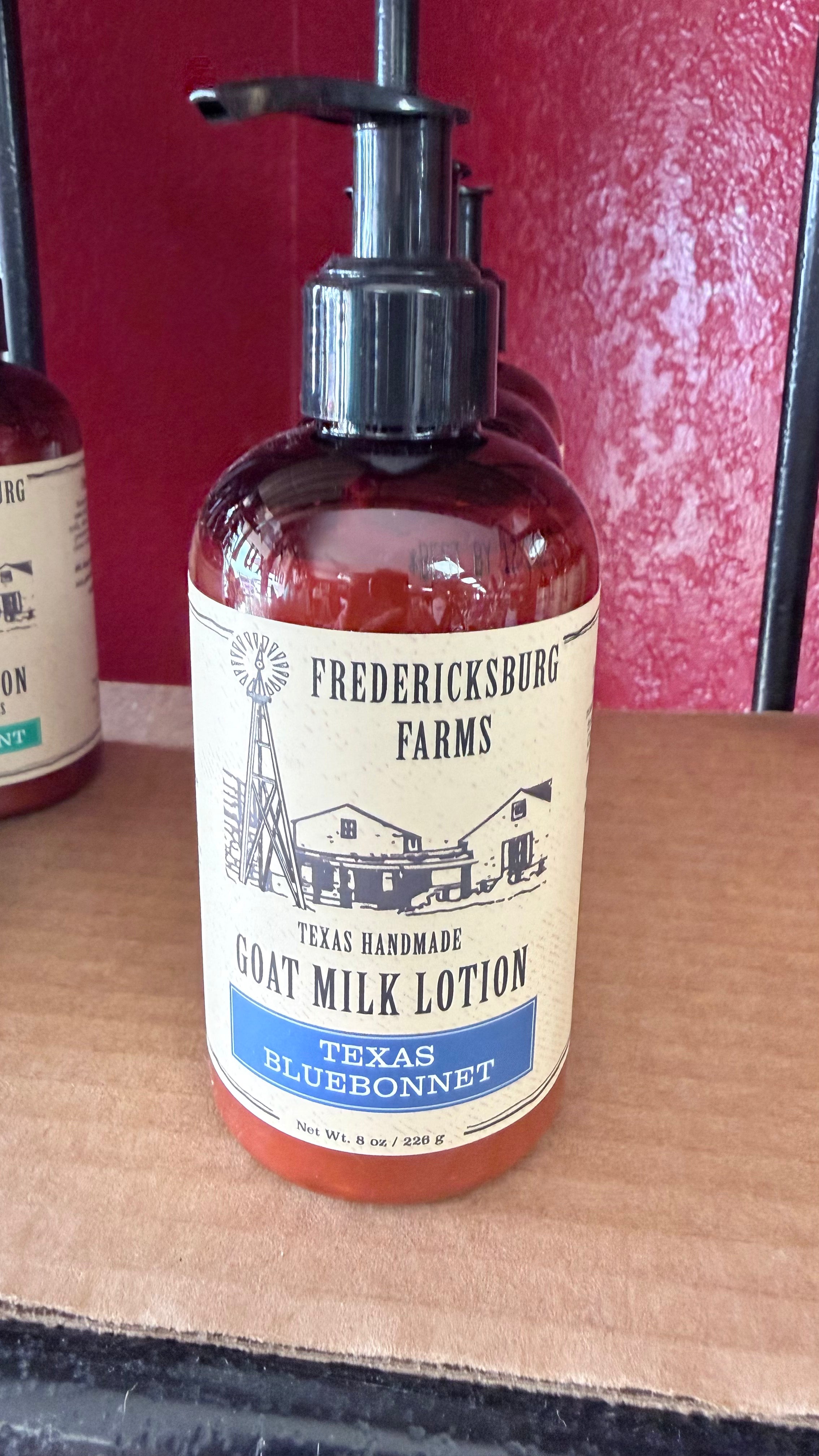 Fredericksburg Farms, Texas handmade goat, milk lotion, Texas blue bonnet