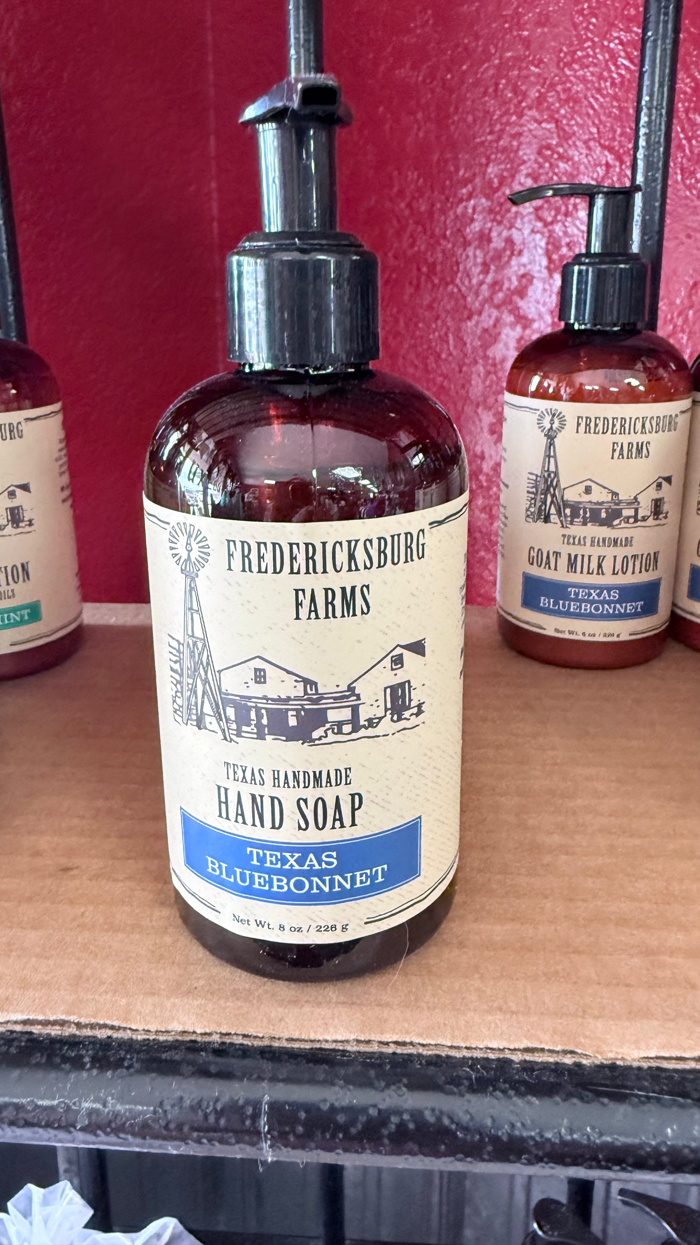 Fredericksburg Farms Texas handmade hand soap in Texas bluebonnet