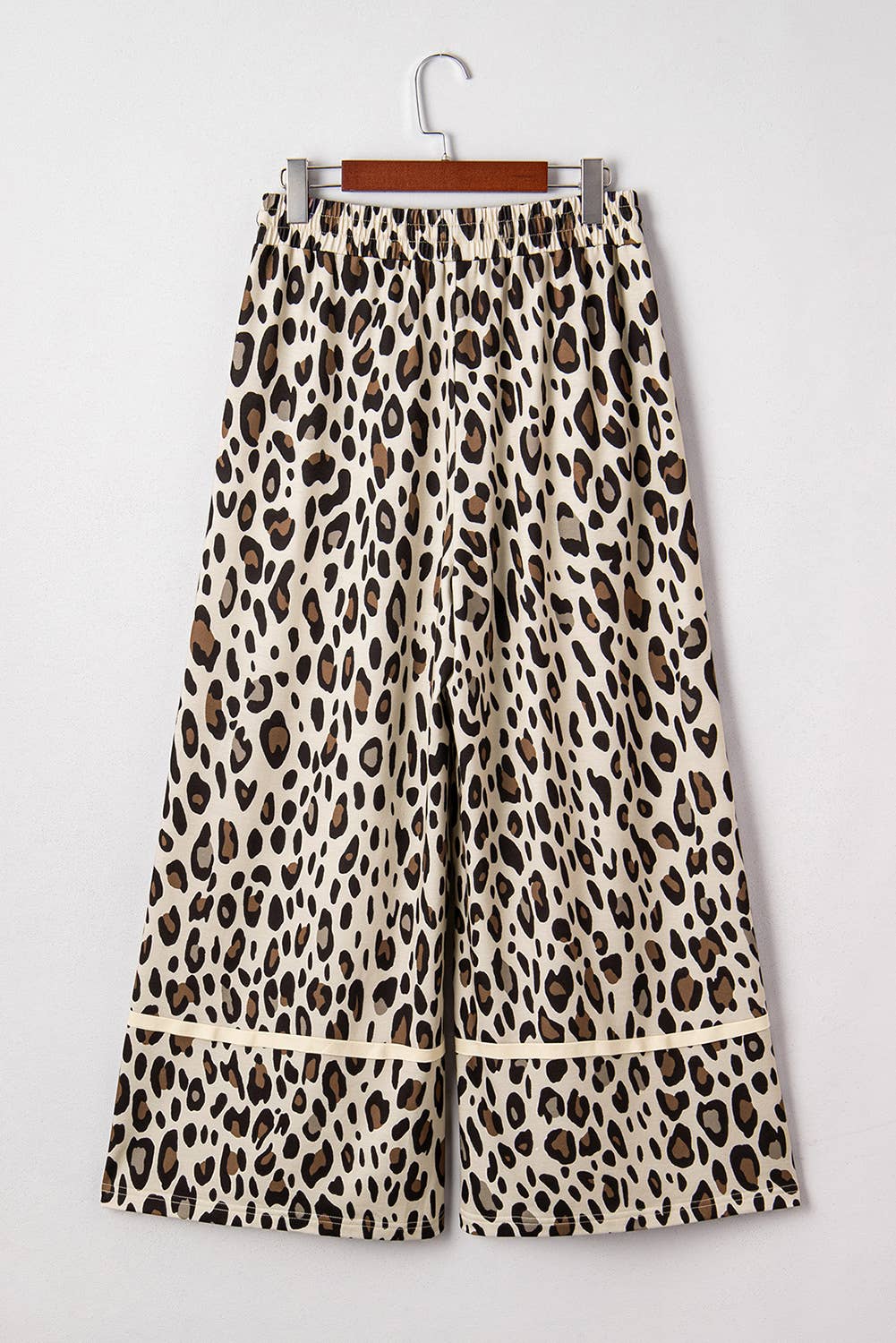 66 Khaki Leopard Wide Leg Cropped Pants (S-4X)